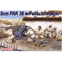 Dragon 1/35 5cm PaK 38 w/Fallschirmjager Plastic Model Kit [6118]