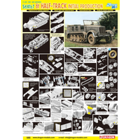 Dragon 1/35 Sd.Kfz.7 8t Half Track Initial Production Plastic Model Kit DR6466