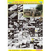 Dragon 1/35 Sd.Kfz.7 8t Half Track Initial Production Plastic Model Kit DR6466