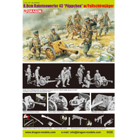 Dragon 1/35 8.8cm Raketenwerfer 43 "Puppchen" w/Fallschirmjager Plastic Model Kit