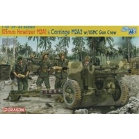 Dragon 1/35 105mm Howitzer M2A1 & Carriage M2A2 w/USMC Gun Crew Plastic Model Kit [6531]