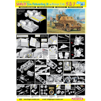 Dragon 1/35 SdKfz7/1 2cm Flakvierling 38 Plastic Model Kit DR6533