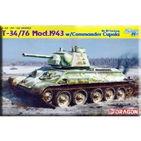 Dragon 1/35 T-34/76 Mod. 1943 w/Commander Cupola (No. 112 Factory) Plastic Model Kit DR6584