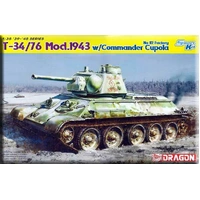 Dragon 1/35 T-34/76 Mod. 1943 w/Commander Cupola (No. 112 Factory) Plastic Model Kit DR6584