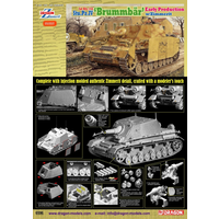 Dragon 1/35 Sd. Kfz. 166 Stu. Pz IV Brummbar With Zimmerit DR 6596