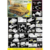 Dragon 1/35 U.S. M4A1 DV (w/ Magic Tracks) Plastic Model Kit DR6618