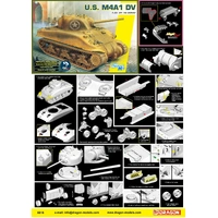 Dragon 1/35 U.S. M4A1 DV (w/ Magic Tracks) Plastic Model Kit DR6618