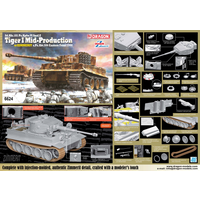 Dragon 1/35 Sd.Kfz.181 Pz.Kpfw.VI Ausf.E Tiger I Mid Production w/Zimmerit s.Pz.Abt.506 Plastic Model Kit DR6624