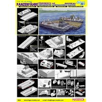 Dragon 1/35 Panzerfähre Fährendeck mit Gepanzerter Landwasserschlepper Prototype Nr. II Plastic Model Kit DR6669