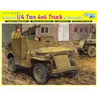 Dragon 1/35 Armoured Jeep w/ Bazookas - Smart Kit Plastic Model Kit DR6748
