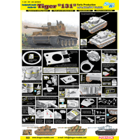 Dragon 1/35 Pz.Kpfw.VI Ausf.E Sd.Kfz.181 Tiger I "131" Early Production s.Pz.Abt.504 Tunisia Plastic Model Kit DR6820