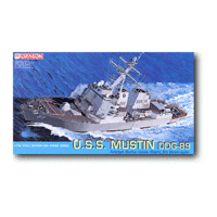 Dragon 1/700 U.S.S. Mustin DDG-89, Arleigh Burke Class Flight IIA Destroyer Plastic Model Kit DR7044