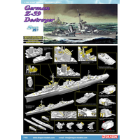 Dragon 1/700 German Z-39 Destroyer - Smart Kit Plastic Model Kit DR7103