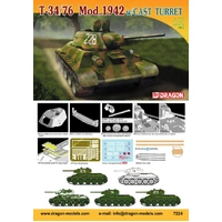 Dragon 1/72 T-34/76 Mod. 1942 Formochka Plastic Model Kit 7224