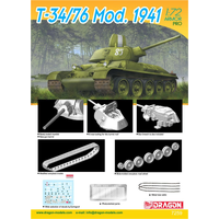 Dragon 1/72 T-34/76 Mod. 1941 Plastic Model Kit DR7259
