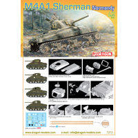 Dragon 1/72 M4A1 Sherman Normandy Plastic Model Kit 7273