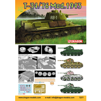 Dragon 1/72 T-34/76 Mod. 1943 Plastic Model Kit DR7277