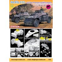 Dragon 1/72 Sd.Kfz.222 Plastic Model Kit DR7393