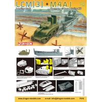 Dragon 1/72 LCM(3) Landing Craft + M4A1 w/Deep Wading Kit Plastic Model Kit