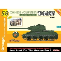 Dragon 1/35 Chinese Volunteer T-34/85 w/Chinese Volunteers Plastic Model Kit DR9158