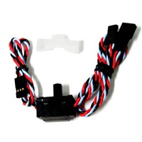 Dualsky Rx switch assy, 3 lead, Heavy Duty twisted suit JR, Futaba, Hitec, DSSW3LEAD