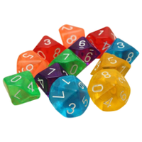 Dice 10 Side Transparent (Per Die)
