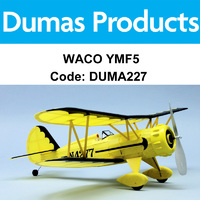 DUMAS 227 WACO YMF5 WALNUT SCALE 18 INCH WINGSPAN RUBBER POWERED
