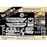 Daswerk A015 1/35 Zimmerit Set for Panther mid/late (DB pattern) Plastic Model Kit