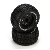 ECX Ruckus Tire, Premount, Front/Rear, Black Wheel (2), ECX43008