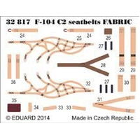 Eduard 1/32 F-104 C2 Starfighter seat-belts Super Fabric (Italeri) 32817