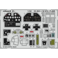 Eduard 32974 1/32 P-40E interior Photo etched parts