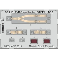 Eduard 33213 1/32 P-40F seatbelts STEEL Photo-etch set (Trumpeter)