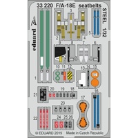 Eduard 1/32 F/A-18E seatbelts STEEL Photo-etch set (Revell) 33220
