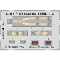 Eduard 1/32 P-40E seatbelts STEEL Photo etched parts [33264]