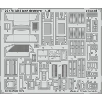 Eduard 1/35 M18 Tank Destroyer Photo Etch Set (Tamiya) [36478]