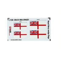 Eduard 1/350 Royal Navy Ensign Flags Space Decals [3DL53004]