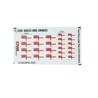 Eduard 1/350 Royal Navy Ensign Flags (Cruiser/Destroyers) Space Decals [3DL53005]