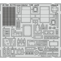 Eduard 491061 1/48 B-17G nose interior Photo etched set (Hong Kong Models)