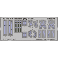 Eduard 49112 1/48 F-4 seatbelts grey STEEL