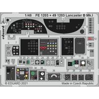 Eduard 1/48 Lancaster B Mk.I cockpit Photo etched set 491203