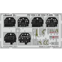 Eduard 1/48 P-40N (Academy) Photo Etch Set [491234]