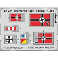 Eduard 1/350 Bismarck flags STEEL Photo etched parts [53261]
