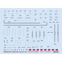 Eduard D48064 1/48 Spitfire Mk.I stencils Decals for Eduard