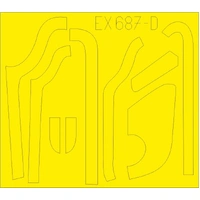 Eduard EX687 1/48 B-17G antiglare panels (DL & BO production) Masks (Hong Kong Models)