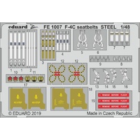 Eduard 1/48 F-4C seatbelts STEEL Photo-etch set (Academy) FE1007