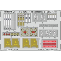 Eduard FE1013 1/48 F-4J seatbelts STEEL Photo-etch set (Academy)
