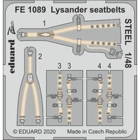 Eduard FE1089 1/48 Lysander seatbelts STEEL Photo etched parts