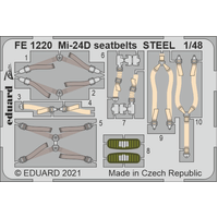 Eduard 1/48 Mi-24D seatbelts STEEL Photo etched parts