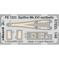 Eduard 1/48 Spitfire Mk. XVI seatbelts STEEL Photo etched parts