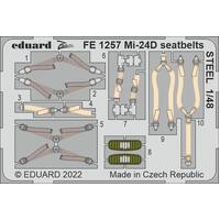 Eduard 1/48 Mi-24D (Trumpeter) Seatbelts Steel Colour Photo Etch Set [FE1257]